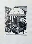 Extremely Collectible Vintage Picasso Woodcut on Paper