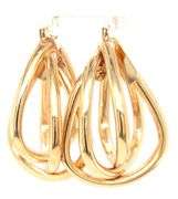 14kt Yellow gold triple hoop earrings