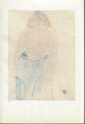Exclusive Auguste Rodin Lithograph of Watercolor Signed in the Plate, 1949