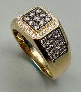 14K Yellow Gold Chocolate Diamonds of 1.20 ct