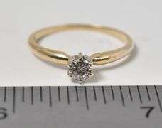Marvelous 14K Yellow Gold Approx. 0.41CTW Solitaire Diamond Ring