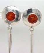 925 Sterling silver Amber dangle earrings