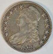 Original fully struck AU 1828 Capped Bust Half Dollar