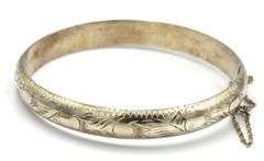 Vintage 925 sterling silver group lot of engraved bangles