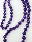 Native American Long Strand Amethyst Round Beads Necklace