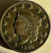 1829 Large Letters Large Cent.