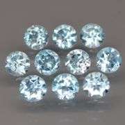 Matched! 10 piece 10.26ct set of sky blue Topaz solitaires!