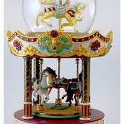 Revolving Carousel Musical Water Globe