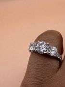 Timeless Platinum Three Stone Engagement Ring of 2.18 Ct