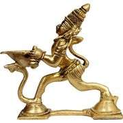 Brass Hanuman Aarti Oil Lamp Solid Brass Diya