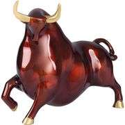 Colorful Copper Bull Handcrafted Metal Bull