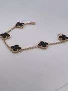 CERTIFIED BRAND NEW 18K YELLOW GOLD CLOVER LEAF BRACELET