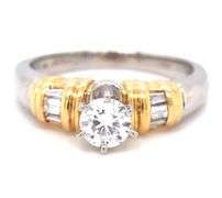 Contemporary Platinum Ring with .45 Ct. Diamond