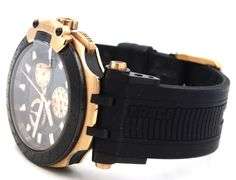 Tissot T race chronograph black and rose PVD black dial watch