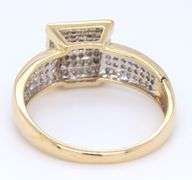 14kt Yellow gold 1ctw diamond cluster ring