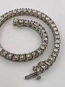 CERTIFIED 14K WHITE GOLD DIAMOND TENNIS BRACELET 7.50 CARATS