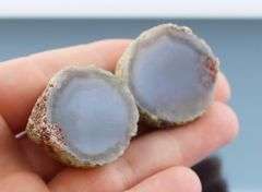 Large! 157.73ct Tabasco Geode pair