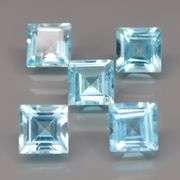 Matched! 5 piece 11.16ct full fire sky blue Topaz set