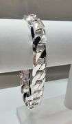 Strong 23.7 Gram .925 Sterling Silver Plated Cuban Link Bracelet
