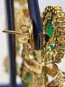 Investment! Zambian Emerald and Diamond Chandelier Drop Earrings set in 18KT Yellow Gold