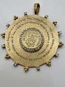 18KT Portuguese Religious Pendant with Diamonds