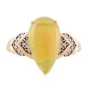 3.50ct Ethiopian Opal and 0.20ctw Diamond Statement Ring in 14K