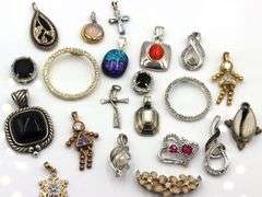 Vintage 925 sterling silver group lot of charms pendants