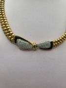 Magnificent 18KT Yellow Gold 5+ CTTW Diamond Necklace and Earring Set