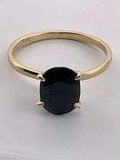 CERTIFIED 14K YELLOW GOLD SAPPHIRE RING.