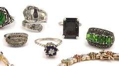 Group lot of Vintage 925 sterling silver mixed jewelry