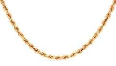 In Demand 14K YG Diamond Cut Rope Necklace