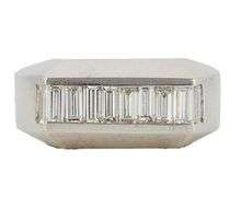 Gents 1.00ctw Baguette Diamond Band Ring in 14K