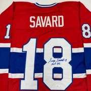 Autographed Serge Savard Red Hockey Jersey w/ COA