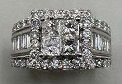 14K White Gold Princess Cut Diamond Ring