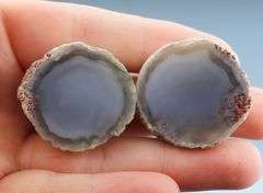 Large! 157.73ct Tabasco Geode pair