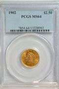 Virtual Gem BU 1902 $2.50 Liberty Gold Piece. PCGS MS64