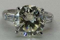 6.15 ct Round Brilliant Cut Platinum Diamond Ring