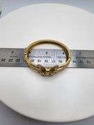 Handcrafted 18kt Gold Bangle with 8ctw of Pave & Baguette Diamonds – 37.7g of Solid Gold, 2.5” Diame