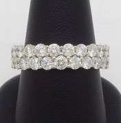 4.45CTW Two-Row Diamond Eternity Band