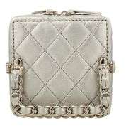 Chanel Silver Crossbody Quilted Box Bag
