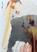 Highly Collectible and Rare Salvador Dali Original Lithograph from the 'Biblia Sacra' Suite