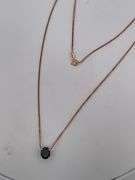 CERTIFIED 14K ROSE GOLD NECKLACE WITH NATURAL SAPPHIRE