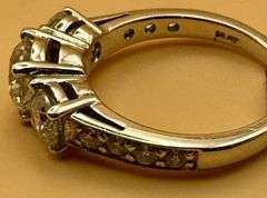 Timeless Platinum Three Stone Engagement Ring of 2.18 Ct