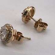 CERTIFIED BRAND NEW 14K YELLOW GOLD DIAMOND STUDS