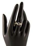 New 0.63ctw Diamond Braided Interlocking Two Tone Band Ring in 14K