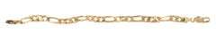 7.0MM Polished Figaro Chain Link Bracelet in 14K