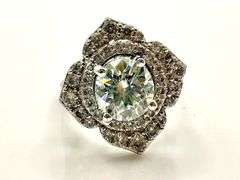 Sparkling 2.75 Ct White Ice Blue Simulated Diamond Ring