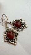 925 Sterling Silver Mark Wasserman Samara Red Carnelian Dangle Earrings