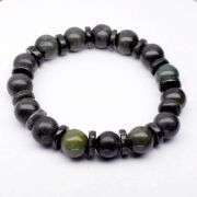 Stylish 201.80ct black and green Burmese Jade! Untreated!