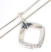 Tiffany & Co 1837 Square pendant on chain